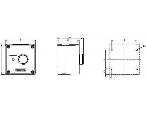 3SU1801-0AC00-2AB1 Кнопка и индикаторные лампы в корпусе