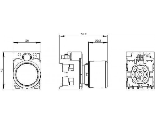 3SU1200-0EB20-0AA0 Кнопка с увеличенным ходом