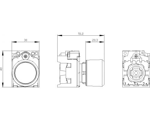 3SU1201-0EB20-0AA0 Кнопка с увеличенным ходом