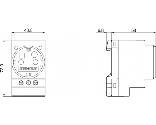 5TE6810 Розетка 5TE6 8