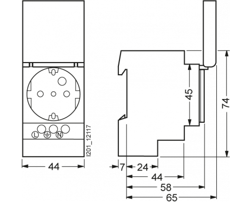 5TE6802 Розетка 5TE6 8