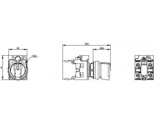 3SU1100-2BL60-1NA0 Селекторные переключатели