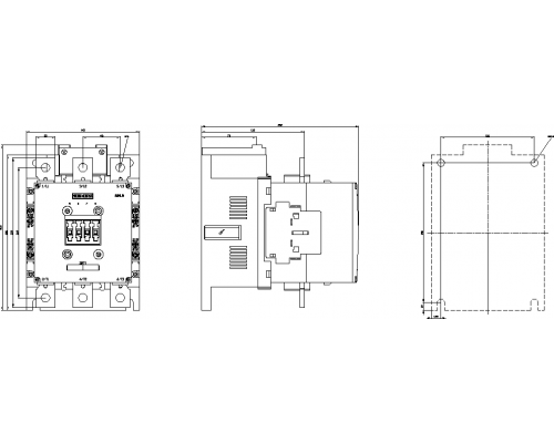 3RT1466-6AR36 SIRIUS 3RT.4 Контактор для резистивных нагрузок (AC-1), 3-полюсные