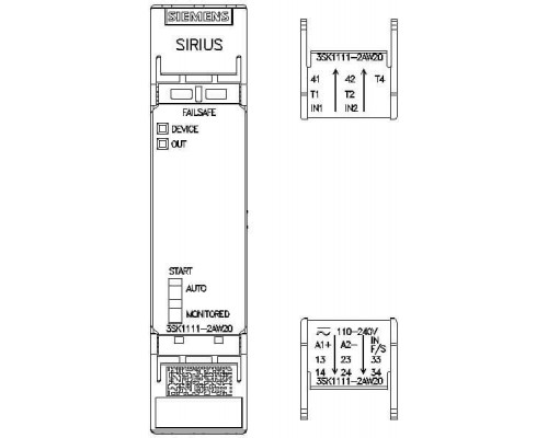 3SK1111-2AW20 SIRIUS 3SK1 Стандартные базовые блоки