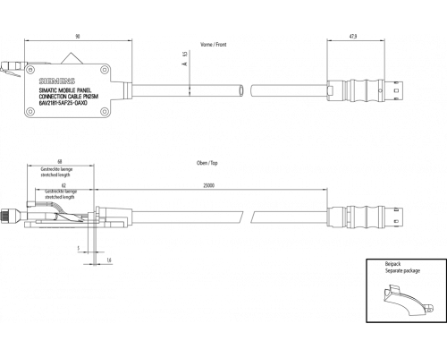 6AV2181-5AF25-0AX0 Соединительный кабель