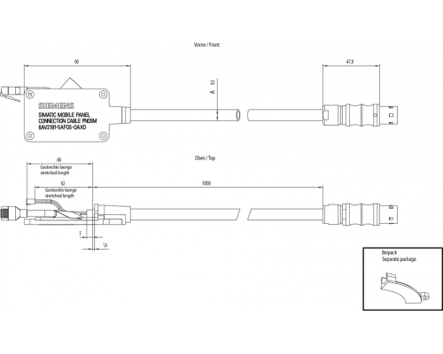 6AV2181-5AF05-0AX0 Соединительный кабель