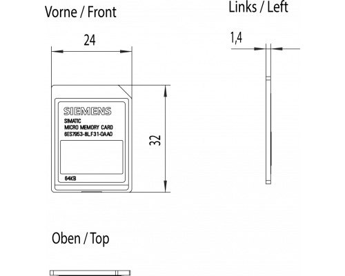 6ES7953-8LF31-0AA0 SIMATIC Micro Memory Cards