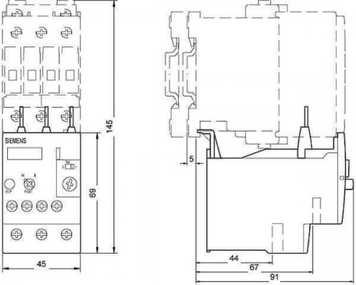 Siemens 3RU1126-4BB0 Тепловые реле перегрузки