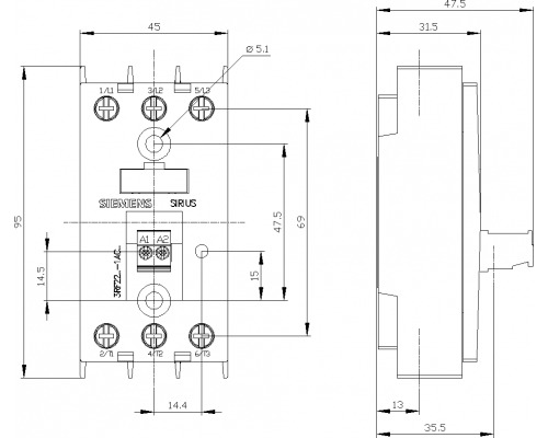 Siemens 3RF2230-1AC35 Твердотельное реле
