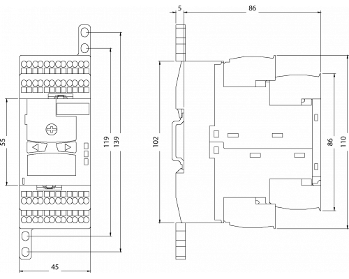 3RS2140-2GW60 Цифровые регулируемые реле DIN 3440