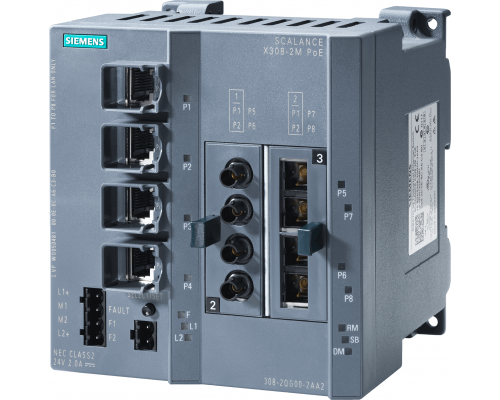 6GK5308-2QG00-2AA2 Управляемый коммутатор SCALANCE X-300PoE