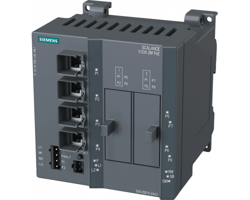 6GK5308-2QG00-2AA2 Управляемый коммутатор SCALANCE X-300PoE