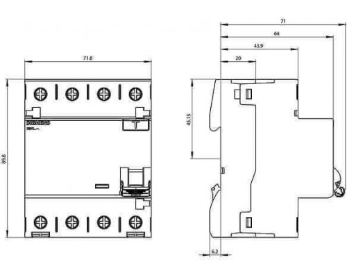 Дифавтомат Siemens 5SV3342-3