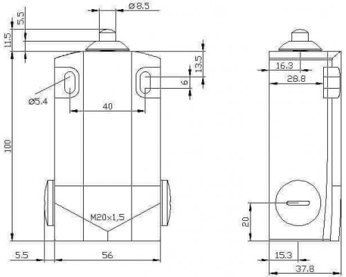 3SE5162-0CB01 XL, Ширина корпуса 56 мм